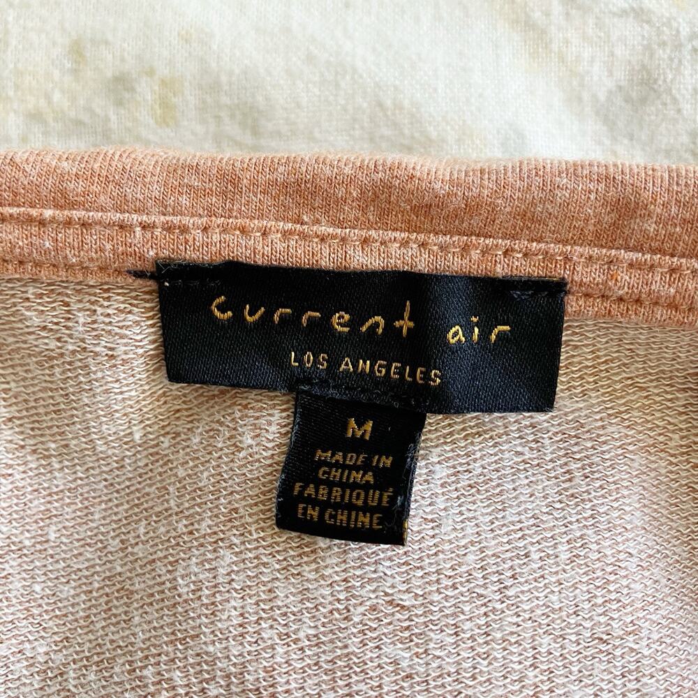 PLS READ Current Air Ruffle Collar Top Sz Medium Orange Long Sleeve Sweatshirt - Picture 4 of 7